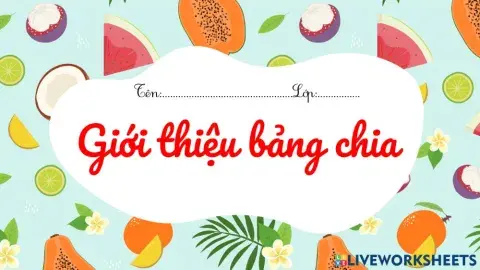 Giới thiệu bảng chia