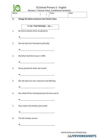 Review 1 - SA1 - WS 02 (Grammar)