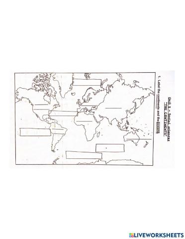 Oceans and continents