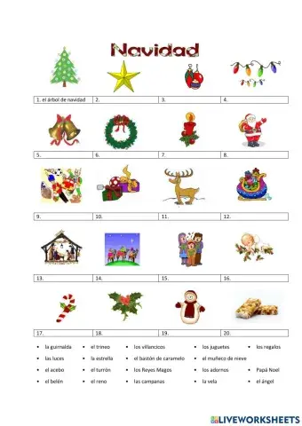 Navidad - vocabulario