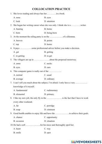 E9 - NC - FT - Collocation practice