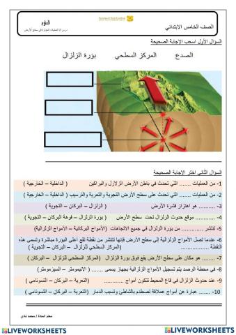 العمليات المؤثرة على سطح الأرض - خامس