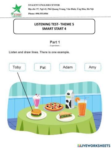 Listening test- theme 5- smart 4