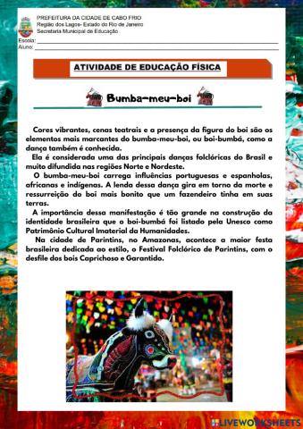 Danças brasileiras - bumba-meu-boi e frevo