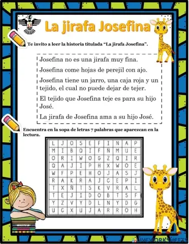 Cuento de la jirafa Josefina