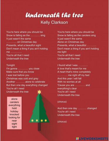 Kelly Clarkson - Underneath the tree