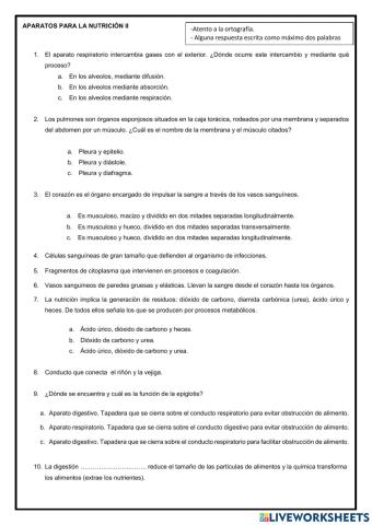 Aparatos para la Nutrición 2