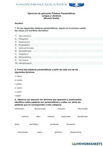 Formación de Palabras