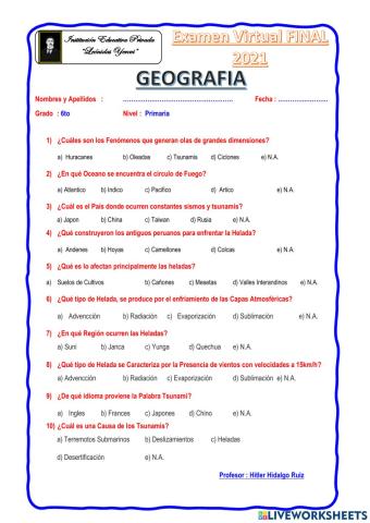 Geografia 6to Primaria