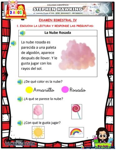 Examen bimestral iv