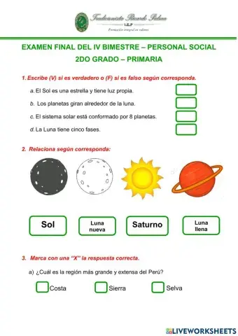 Examen de personal social