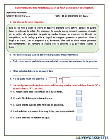 Comprobando mis aprendizajes