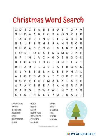 Xmas wordsearch