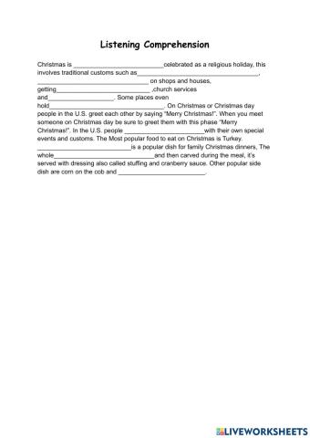 Christmas - Listening