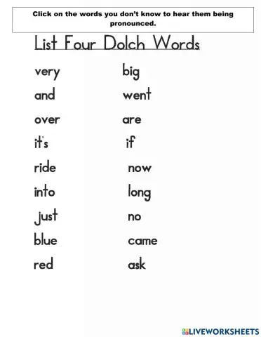 Spelling list