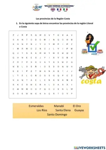 Las provincias de la Costa ecuatoriana