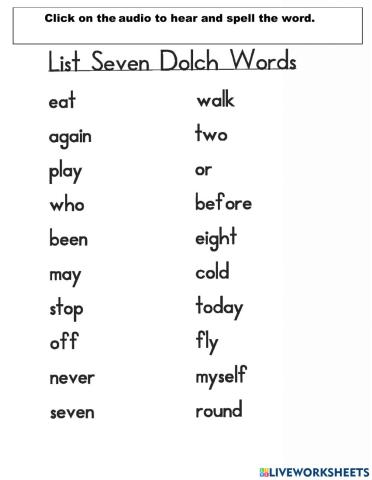 Spelling list
