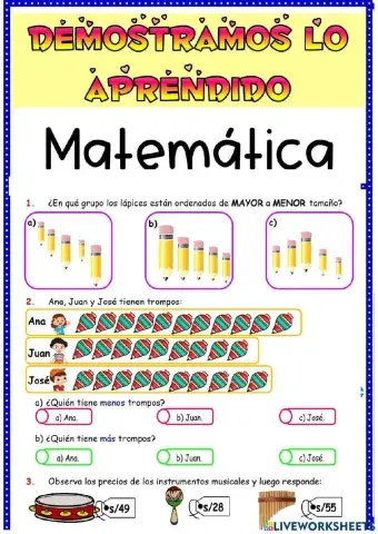 Evaluación de matemática