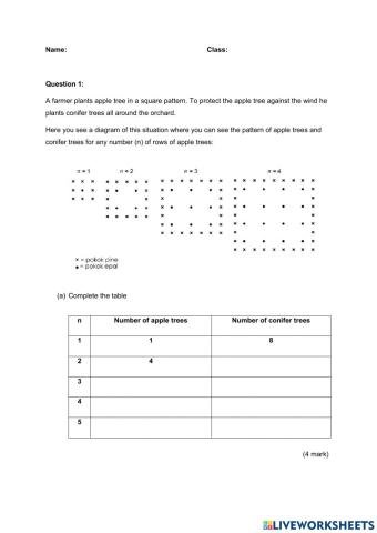 Math test form 4