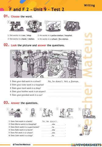 FF 2 - Unit 09 - TEST 2 - Writing