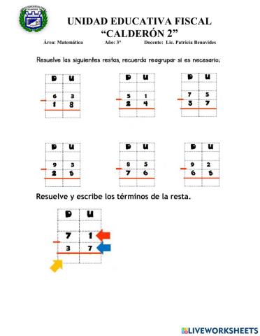 Restas con reagrupación