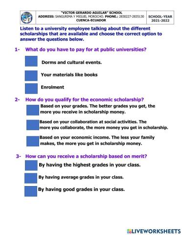 Listening Scholarships
