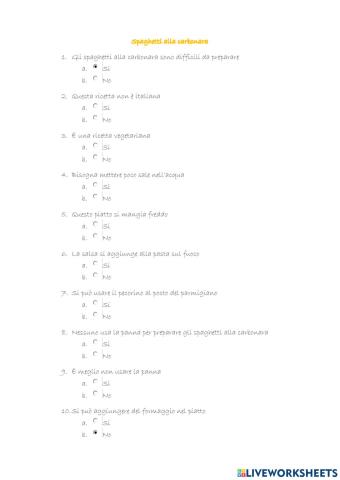 Spaghetti alla carbonara