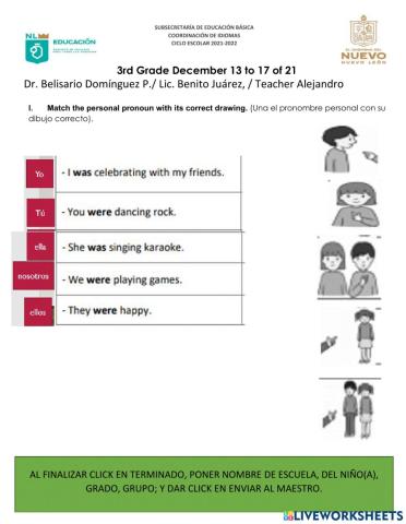 3rd grade act. 13 to 17 december 21.