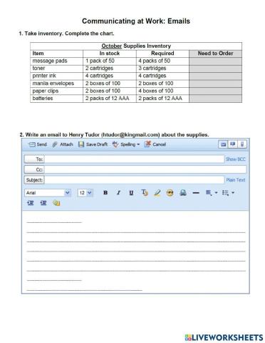 Communicating at Work Emails
