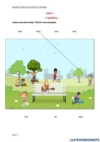 S4 Final test- Listening