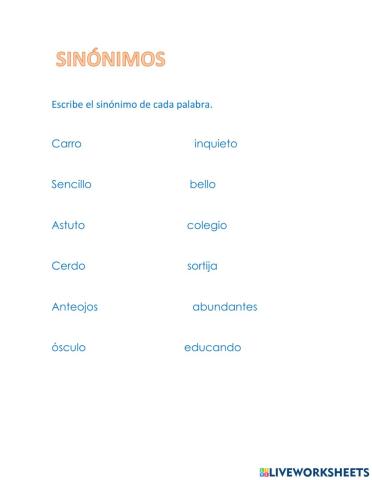Sinónimos