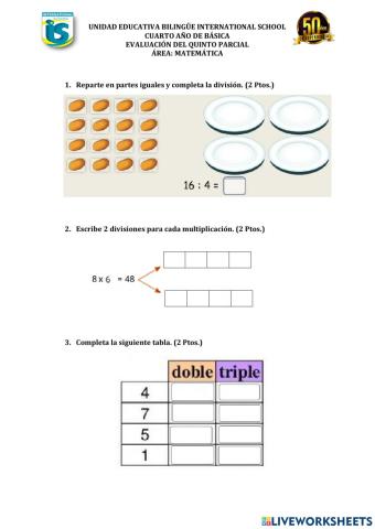 Evaluaciòn quinto parcial