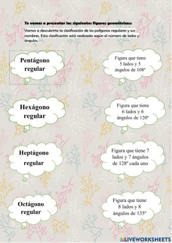 Los polígonos regulares e irregulares