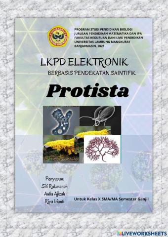 LKPD Elektronik Konsep Protista Berbasis Pendekatan Saintifik