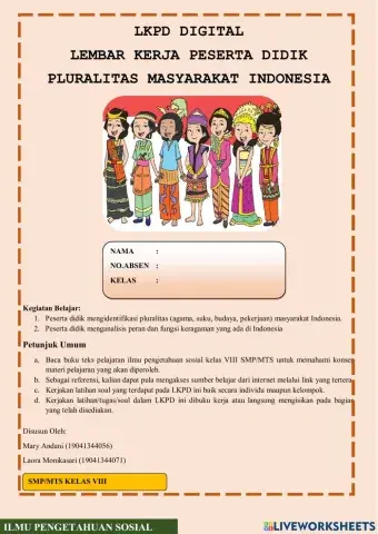 Lkpd digital materi pluralitas masyarakat indonesia