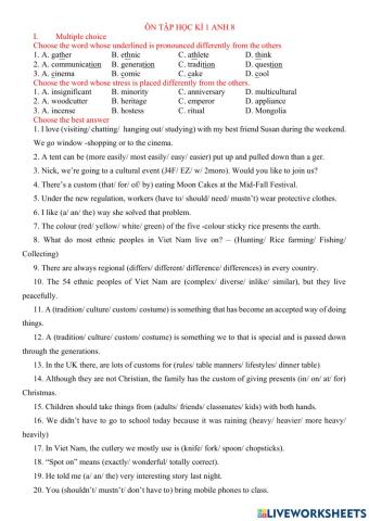 E8 - first term revision 1