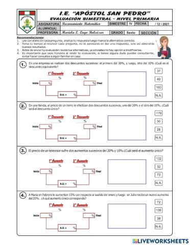 Descuentos y Aumentos