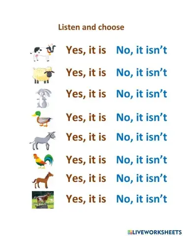 Animals on farm Yes it is No it isnt