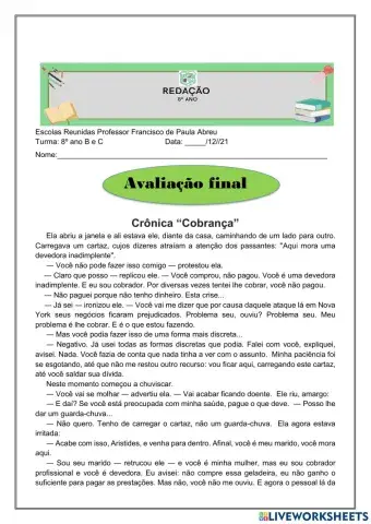 Crônica: A cobrança