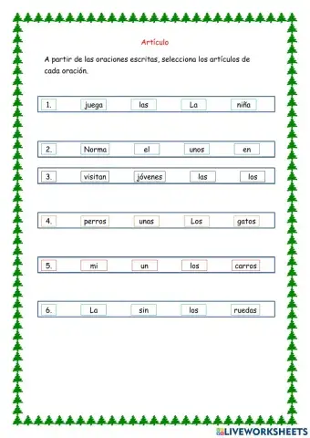 Artículo y sustantivo