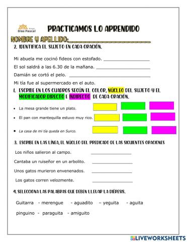 Practicamos lo aprendido