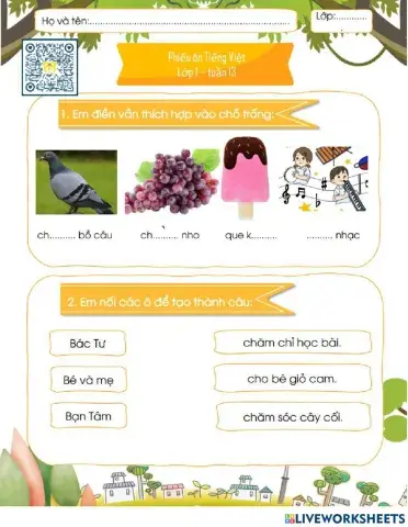 Ôn Tiếng Việt - Tuần 13