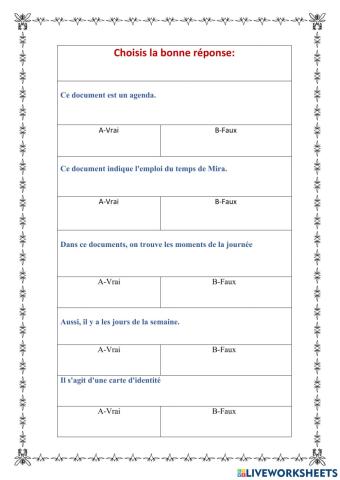 Évalue ta compréhension