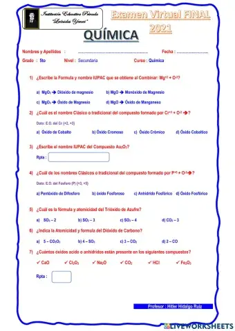 Química 5to Secundaria