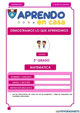 Evalueción Matemática