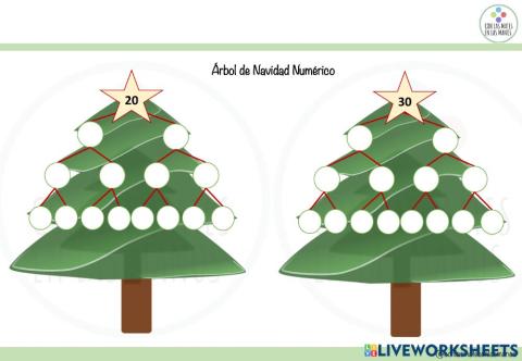 Árboles de navidad numéricos