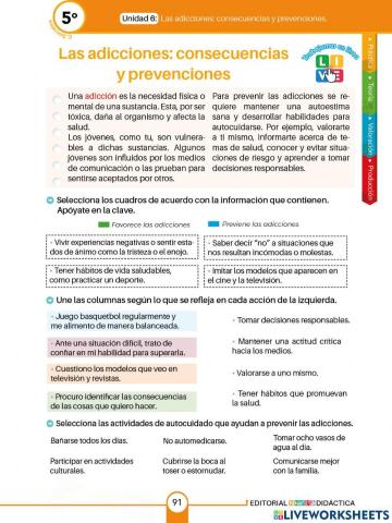 Las adicciones: consecuencias  y prevenciones