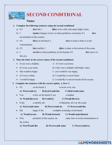 Worksheet Second conditional