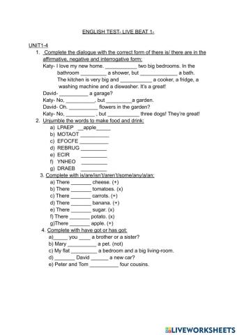 Live Beat 1- Unit 1-4