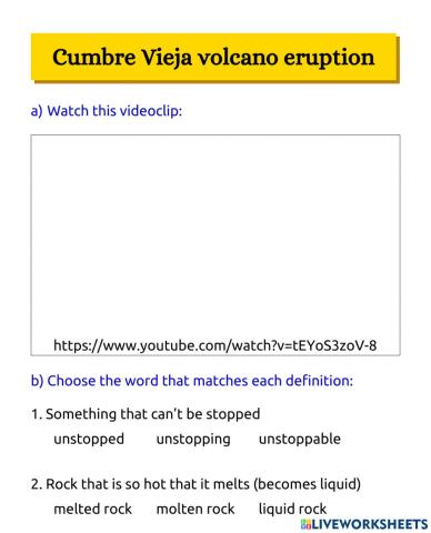 Cumbre Vieja volcano